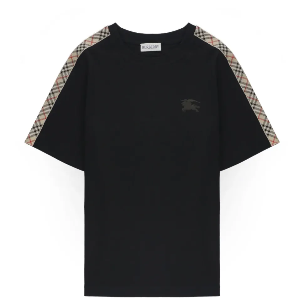 Kinderen Zwarte T-shirt met Logo Borduurwerk