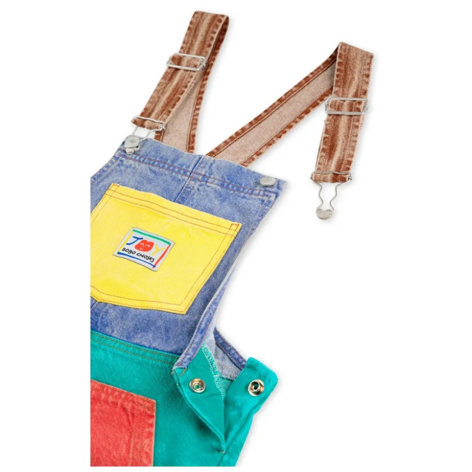 Kleur Blok Denim Tuinbroek