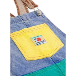 Kleur Blok Denim Tuinbroek