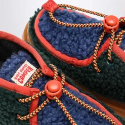 Kleurrijke platte schoenen polyester leer wol