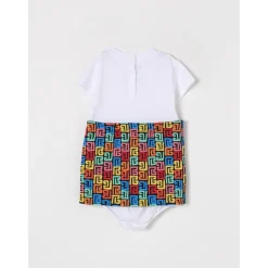 Kleurrijke Print Baby Romper Set