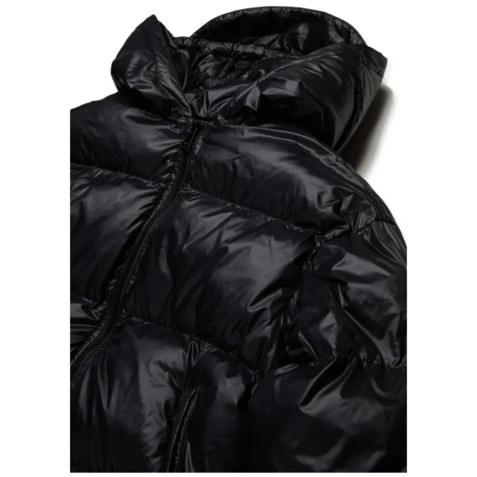 Lange mouwen capuchon gewatteerde jas