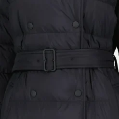 Lange Nylon Pufferjas