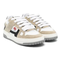 Leren en suède sneakers