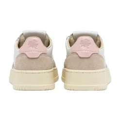 Leren en suède sneakers met logo