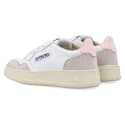 Leren Lage Sneakers met Geperforeerde Neus