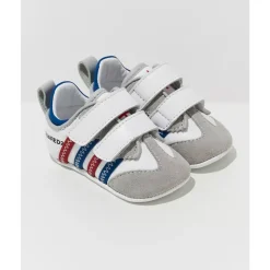 Leren sneakers met kleurrijke applicaties