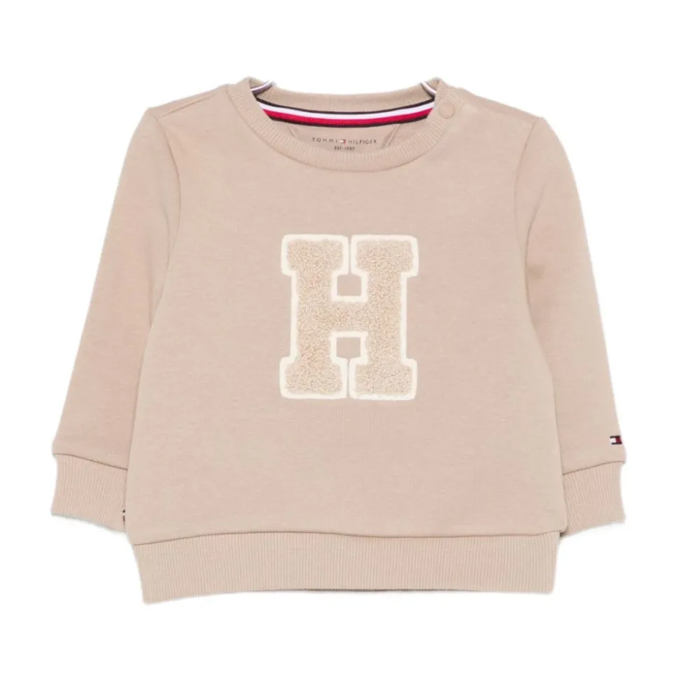 Letter Logo Fleece Sweatshirt