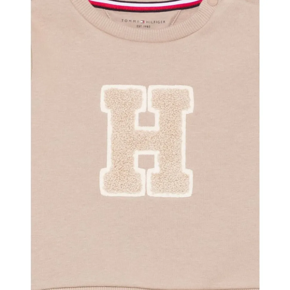 Letter Logo Fleece Sweatshirt