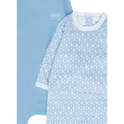 Lichtblauwe Katoenen Babygrow Set