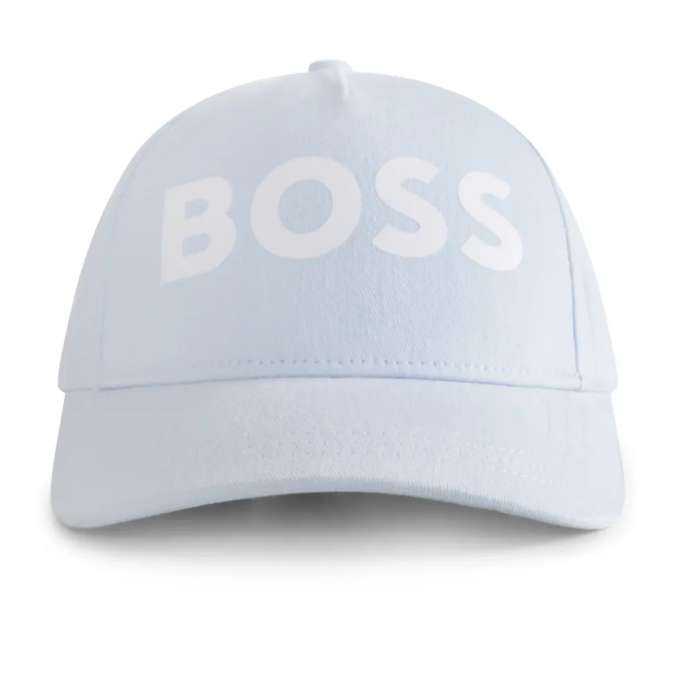 Lichtblauwe katoenen pet met klep