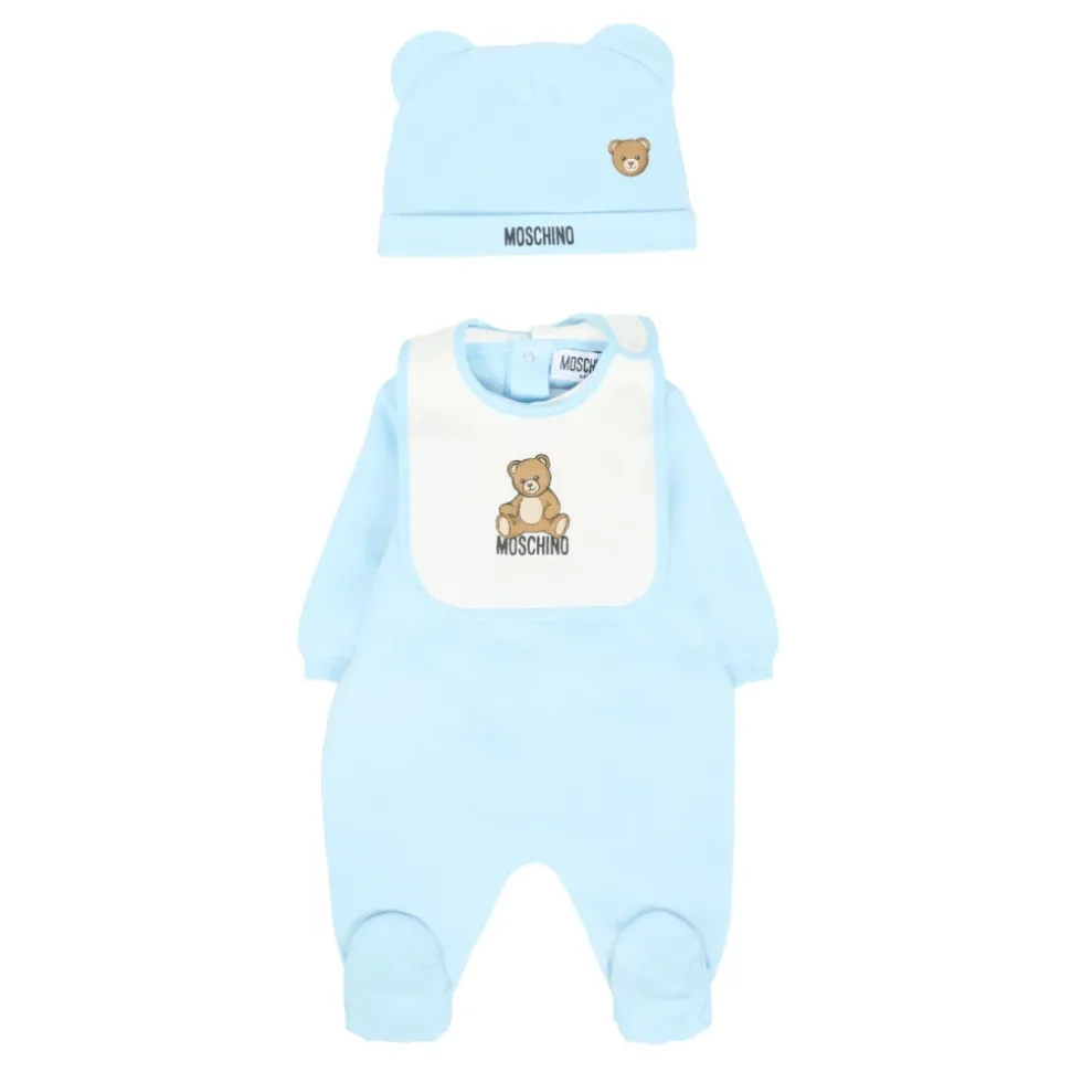 Lichtblauwe Romperset met slab