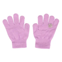 Lila Strass Detail Geribbelde Handschoenen