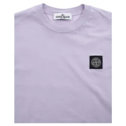 Lila T-shirt met Logo Patch