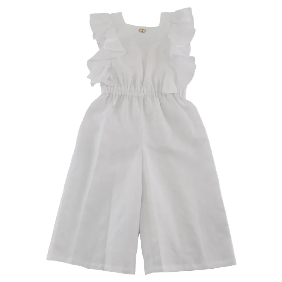 Linnenmix Jumpsuit met Bretels