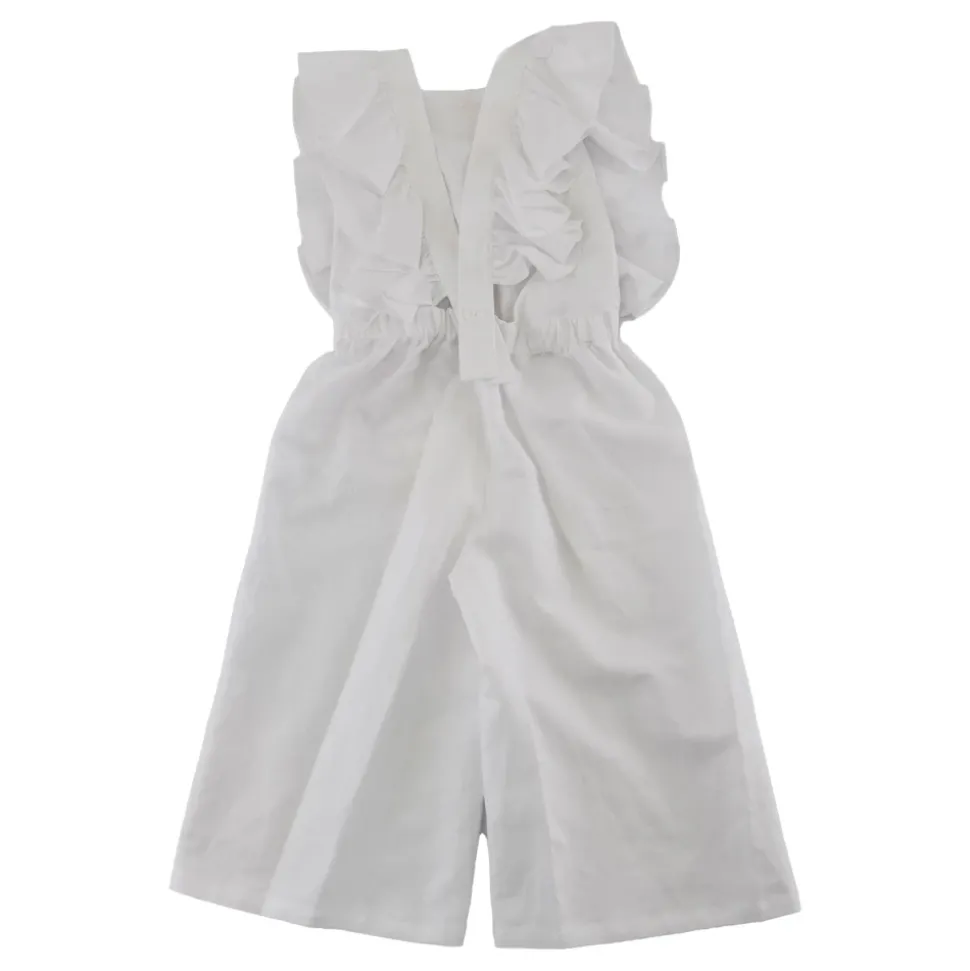 Linnenmix Jumpsuit met Bretels