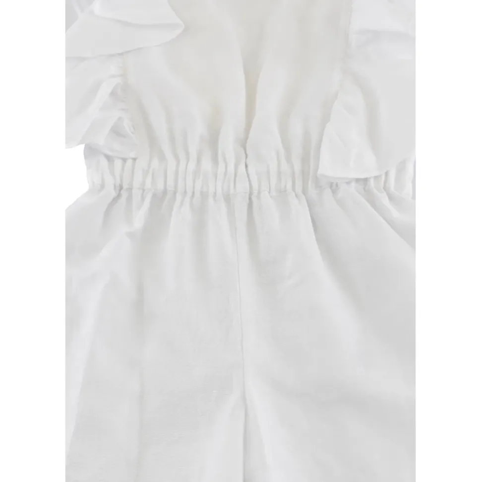 Linnenmix Jumpsuit met Bretels