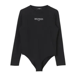 Logo Kinderen Bodysuit Zwart Katoen