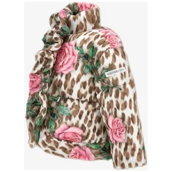 Luipaard Rozen Puffer Jas Multicolor