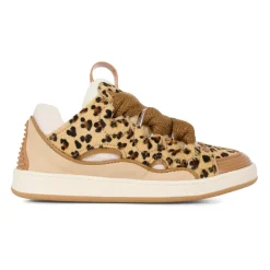 Luipaardpatroon Beige Sneakers
