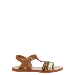 Luipaardprint Bruine Open Teen Sandalen
