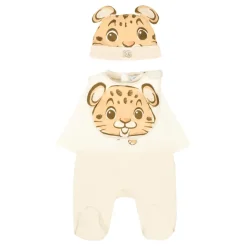 Luxe Ivoor Romper Hoed Slabbetje Set