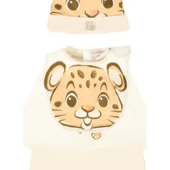 Luxe Ivoor Romper Hoed Slabbetje Set