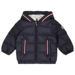 Marineblauw Gewatteerd Pufferjack voor Baby Jongens