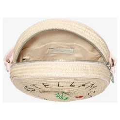 Meisjes Beige Stro Schoudertas