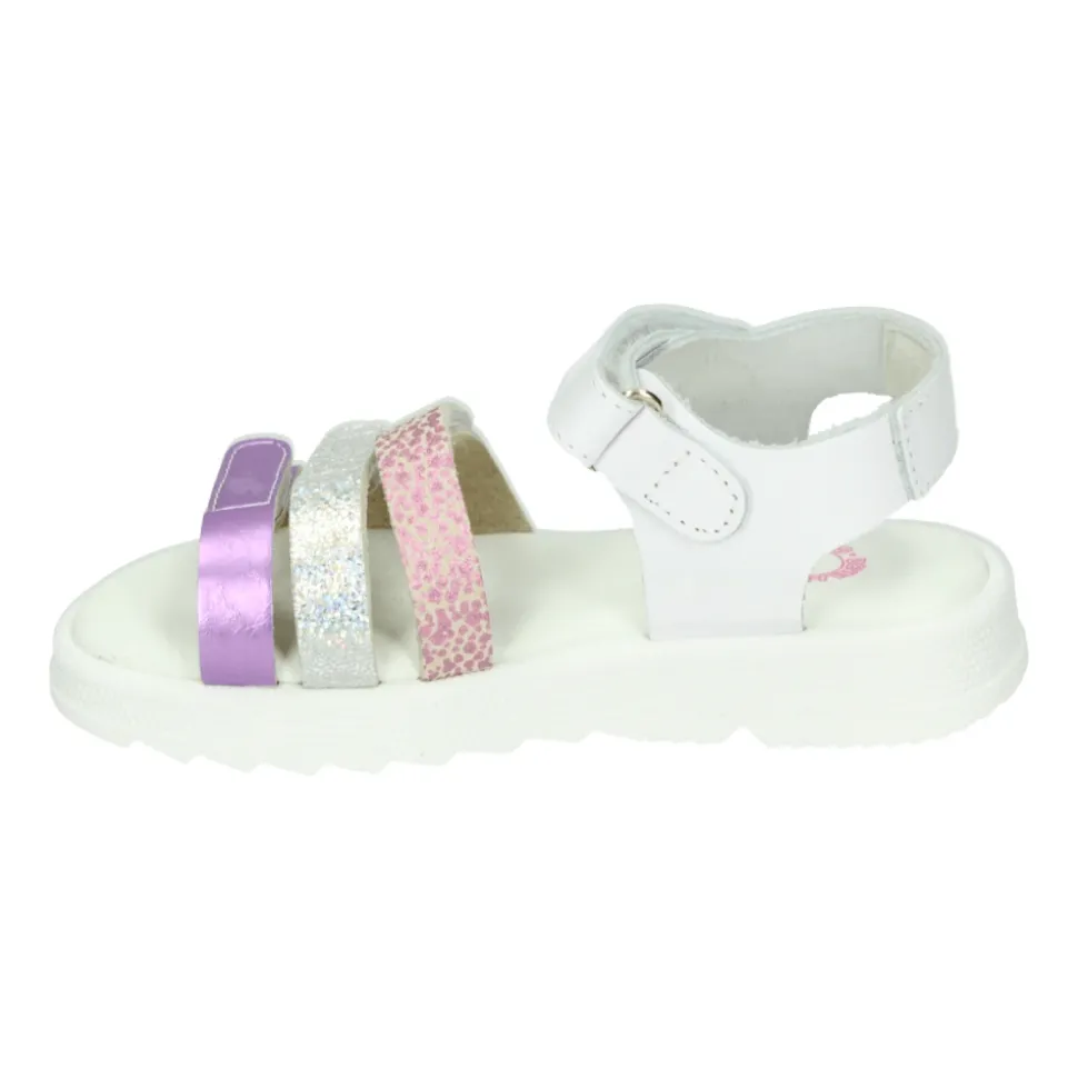 Meisjes Sandalen Wit Patroon Leer