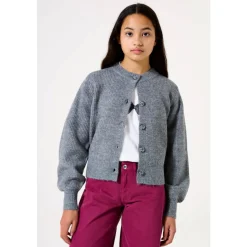 Meisjes Vest Donkergrijs Mel