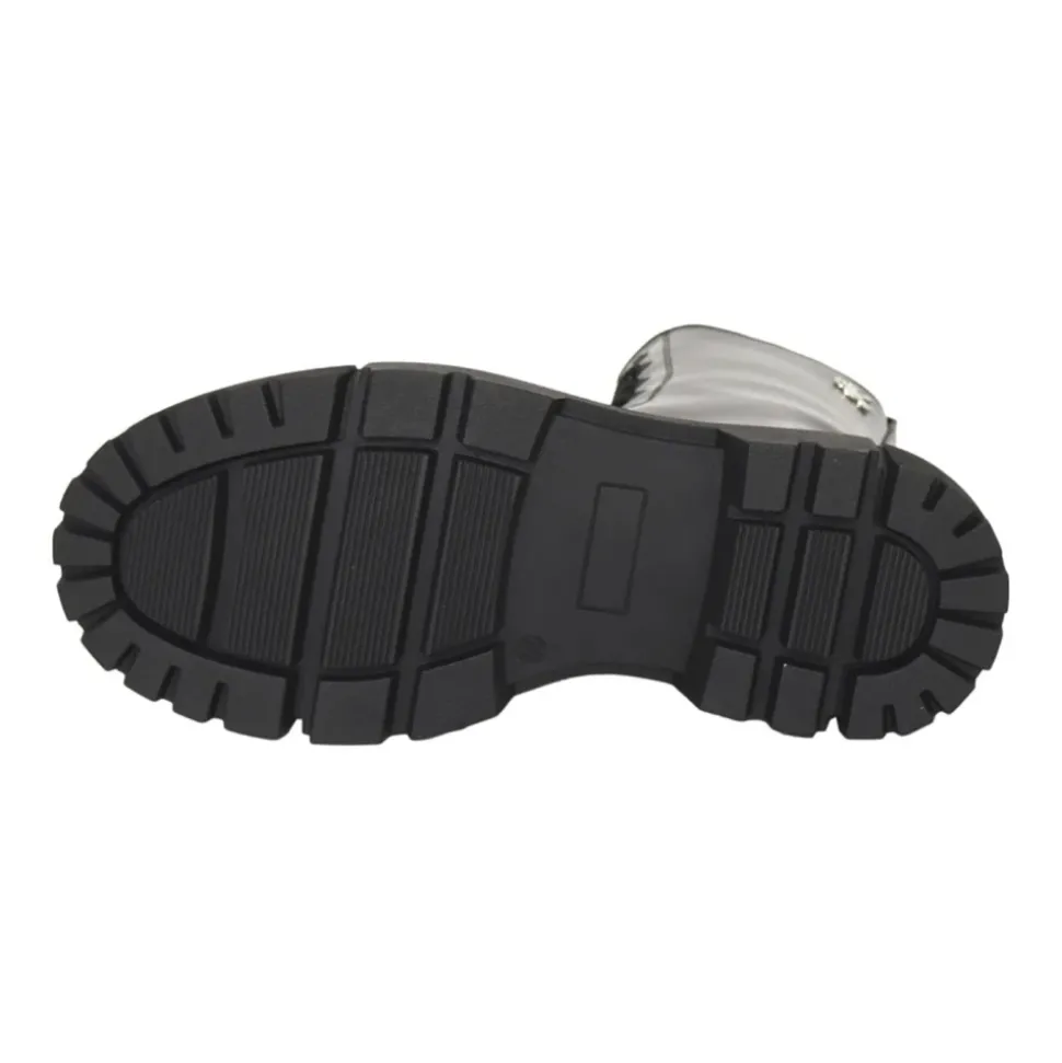 Meisjes Zwarte Winter Veterschoenen Platform Laarzen