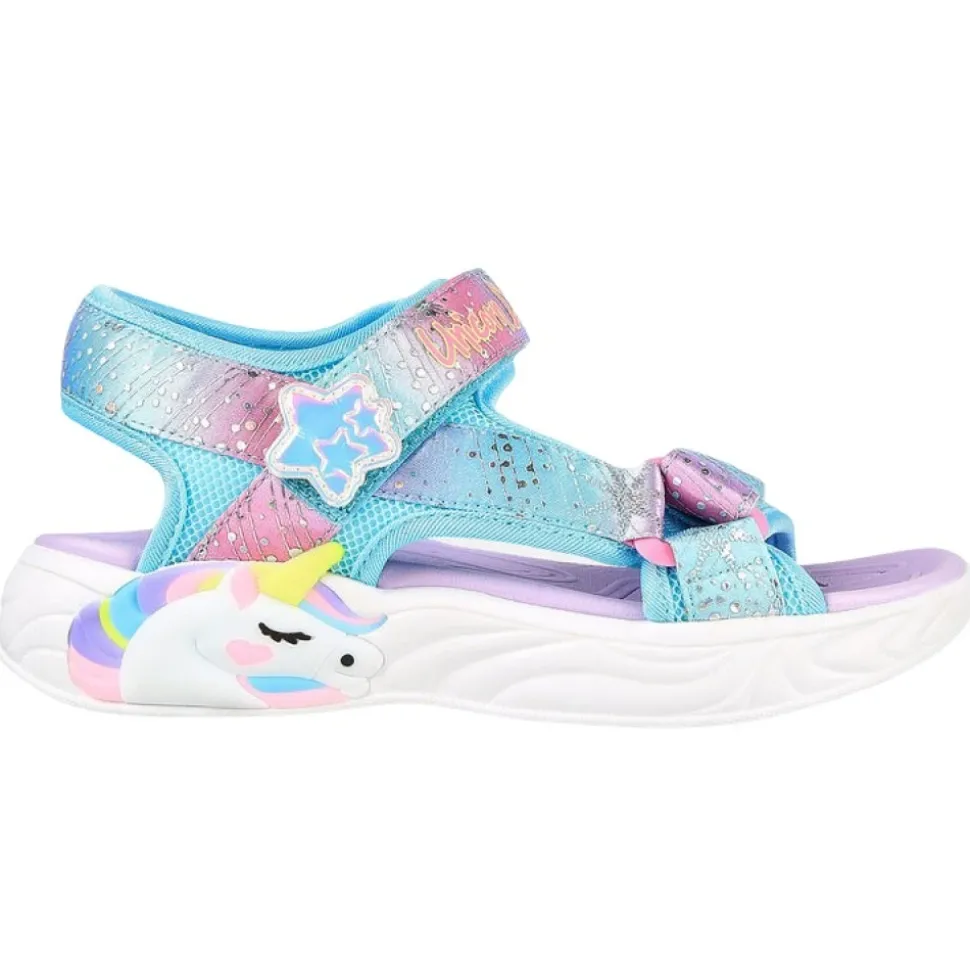 Mesh en satijnen sandalen