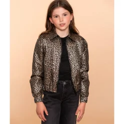 Metallic Leopard Bomberjack