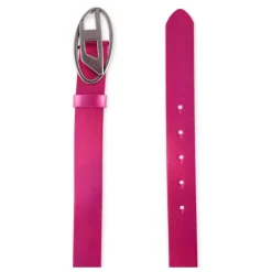 Metallic Leren Riem met D-Logo