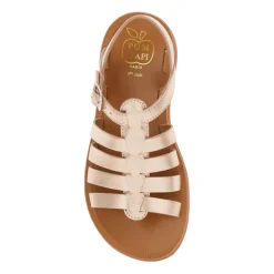 Metallic Open Teen Leren Sandalen