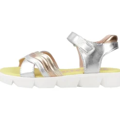 Metallic Platte Sandalen