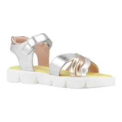 Metallic Platte Sandalen