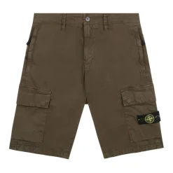 Militair Groene Cargo Shorts met Logopatch