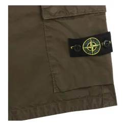 Militair Groene Cargo Shorts met Logopatch