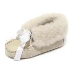 Mocassino Scamosciato Bordo in Ecopelo