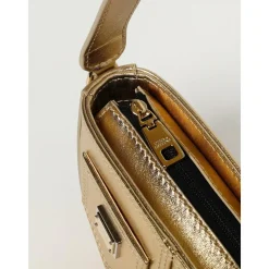 Modieuze schoudertas met veilige ritssluiting en opvallende details