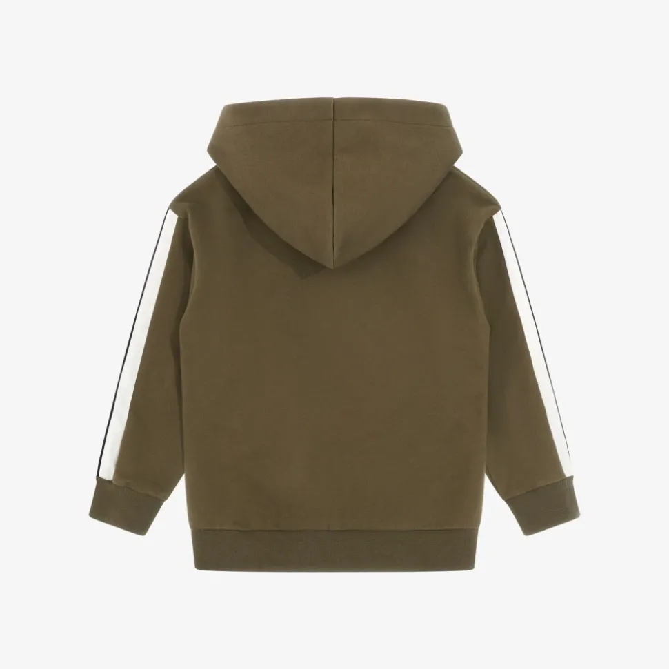 Monogram Tag Katoenen Hoodie met Tijgerhuid