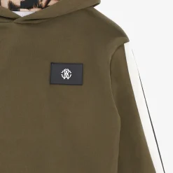 Monogram Tag Katoenen Hoodie met Tijgerhuid