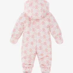 Monogram-Borduurwerk Babygrow Set Roze