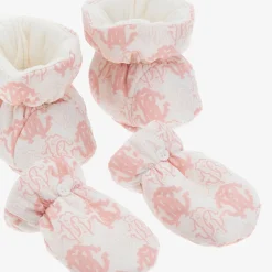 Monogram-Borduurwerk Babygrow Set Roze