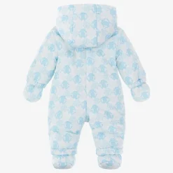 Monogram-Borduurwerk Babygrow Set Lichtblauw