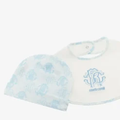 Monogram-Borduurwerk Babygrow Set Lichtblauw