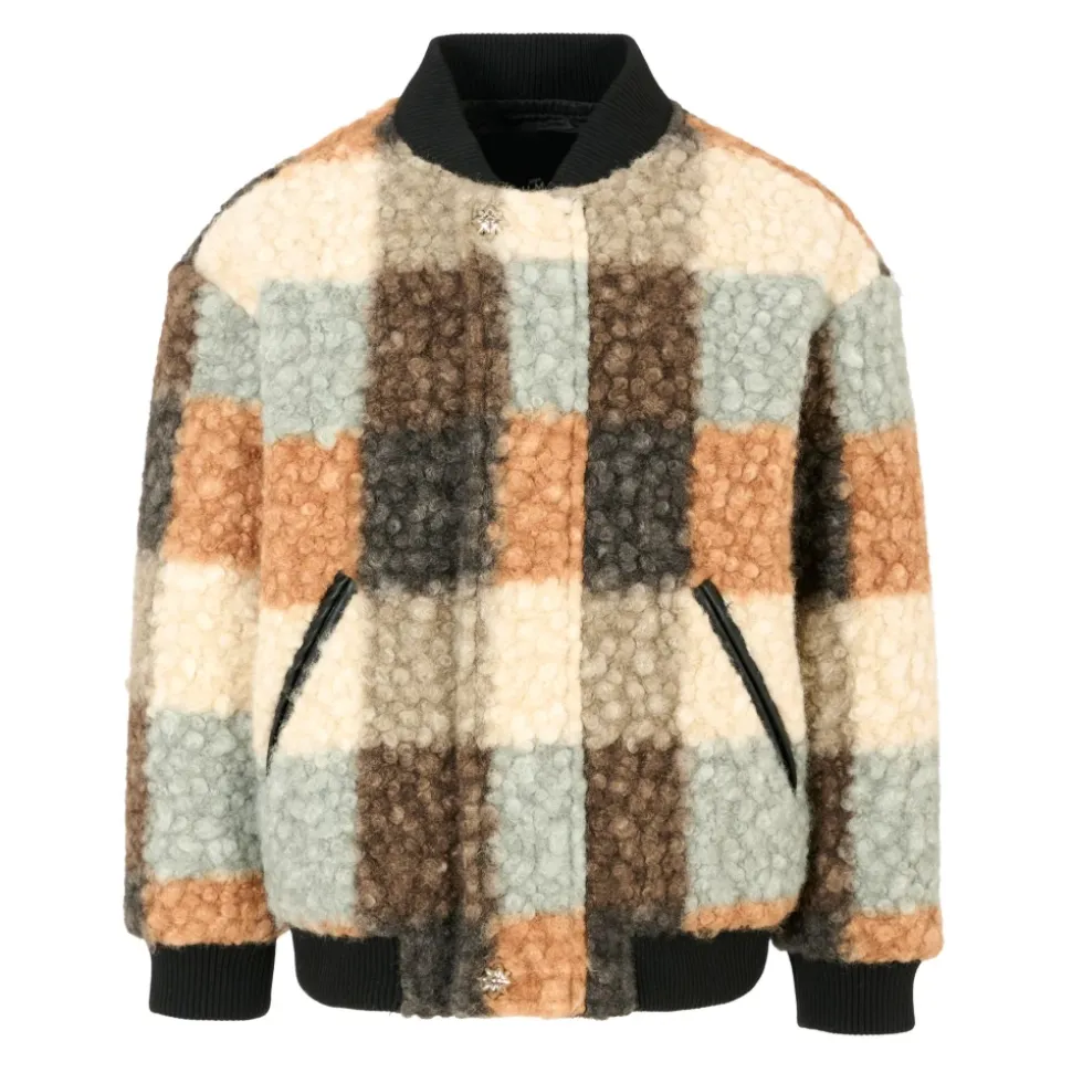 Multicolor Faux Shearling Bomberjack