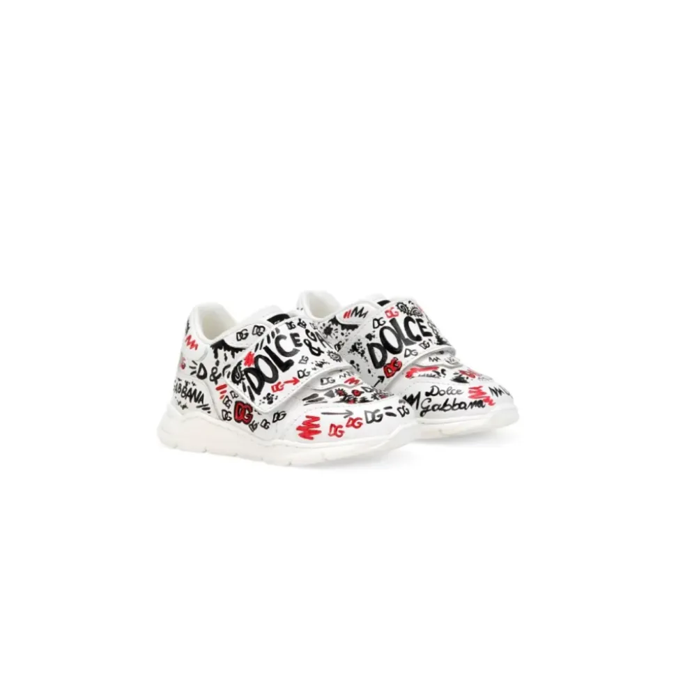 Multicolor Graffiti Print Sneakers